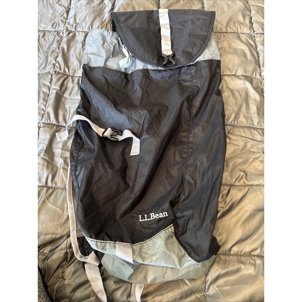 L.L. Beam Ultra Lightweight Day Pack Backpack Black Nylon